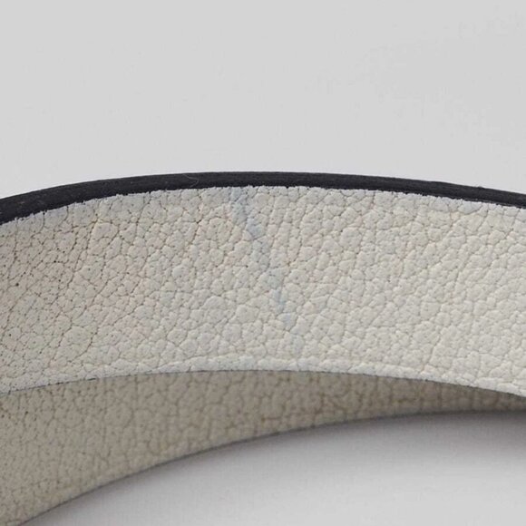 Hermes Bleu Brighton/White Swift Leather Palladium Plated Medor Infini Double... - Picture 5 of 10